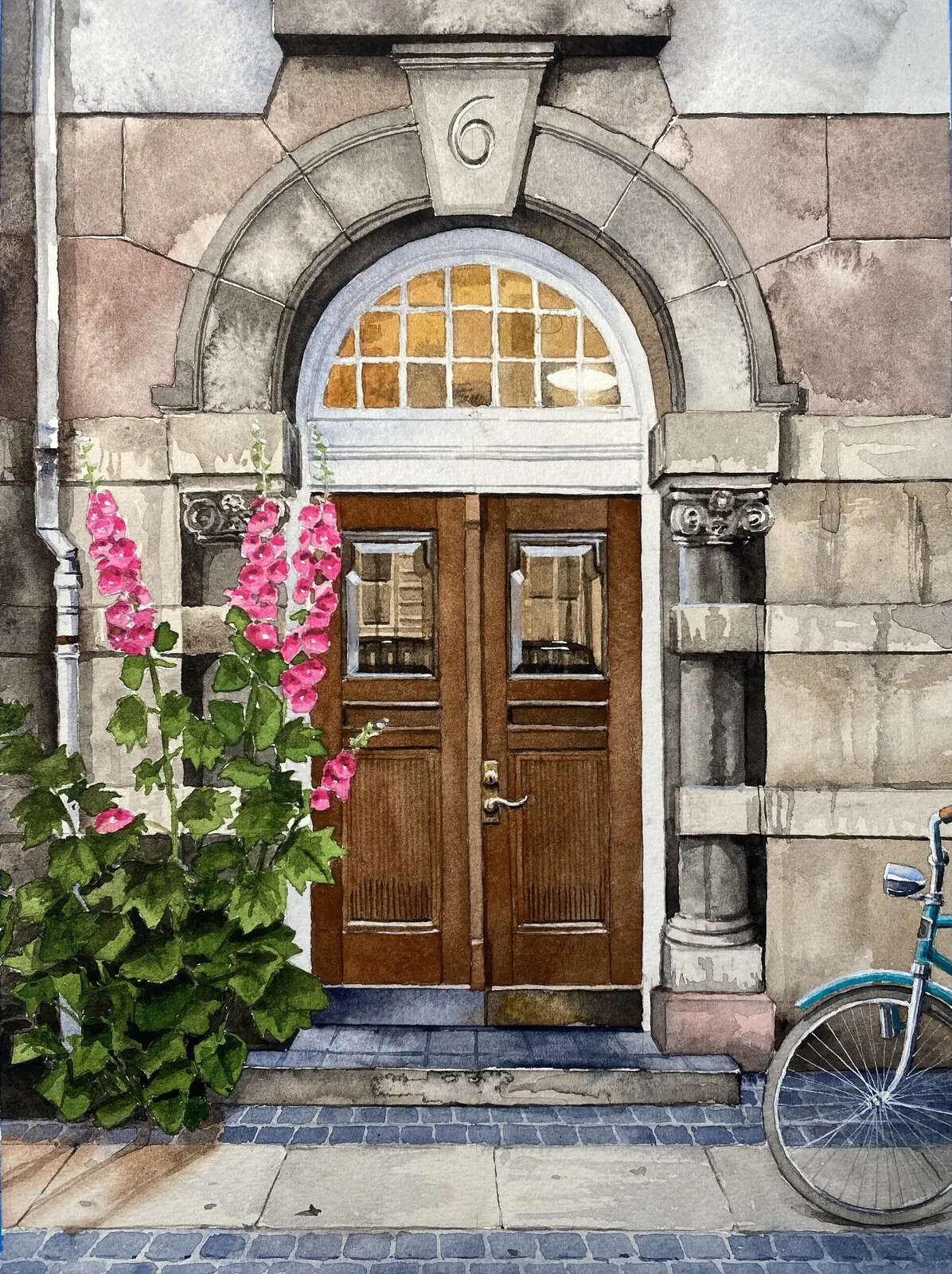 Akvarell Copenhagen, Denmark av Jesper Hörberg