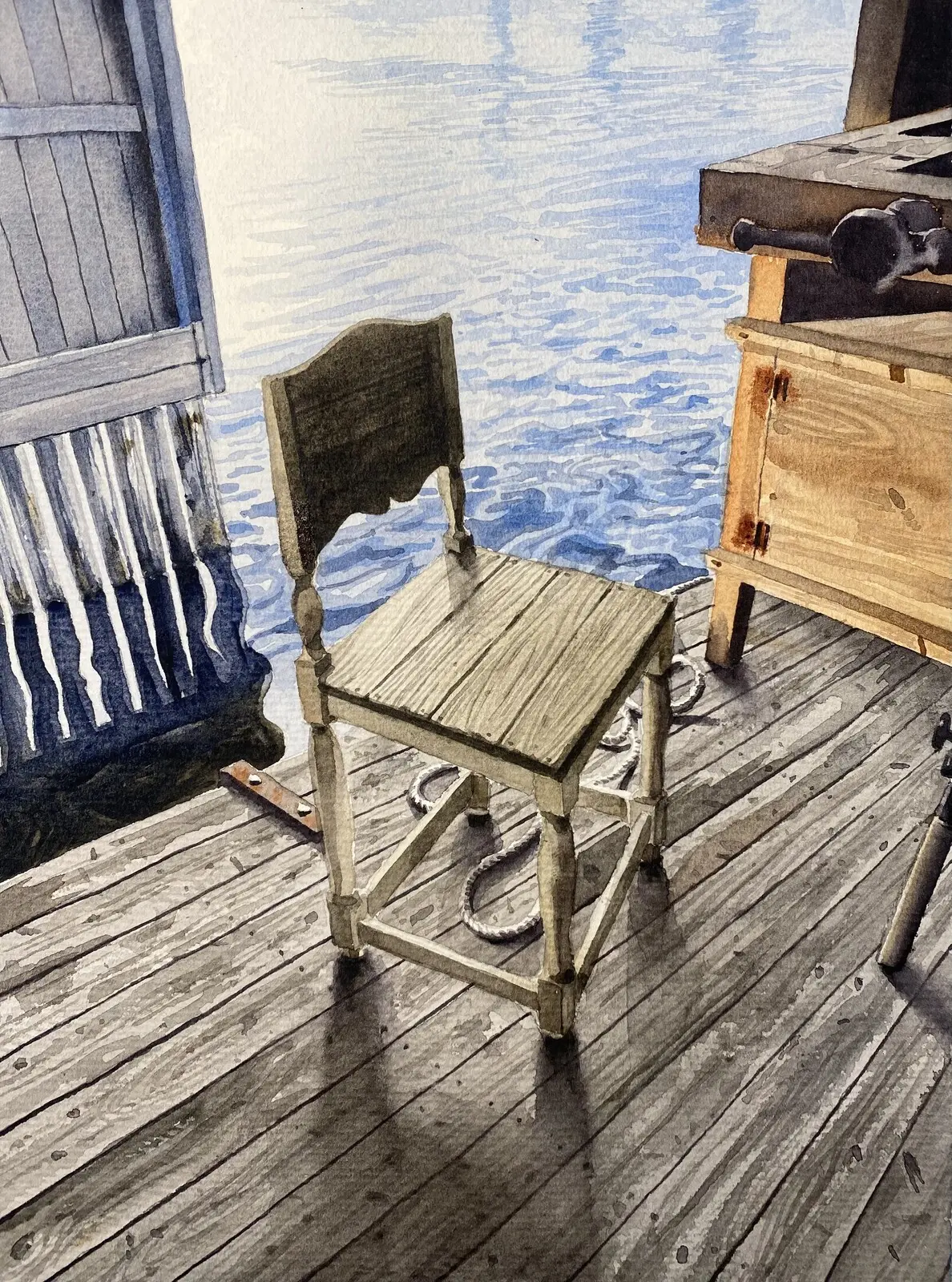 Akvarell Norrfällsviken, Sweden av Jesper Hörberg