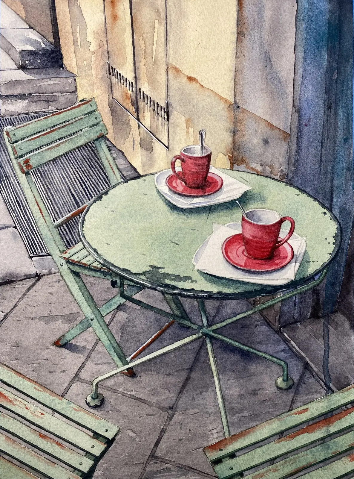 Akvarell Arezzo, Italy av Jesper Hörberg