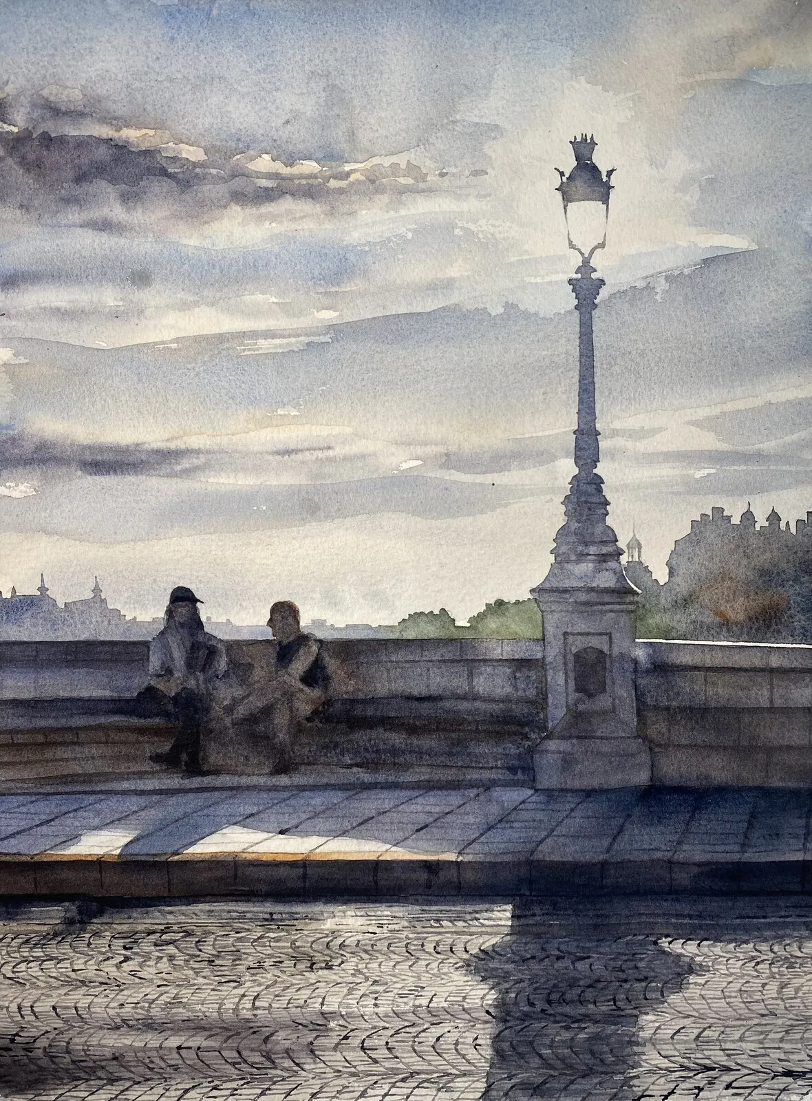 Akvarell Paris, France av Jesper Hörberg