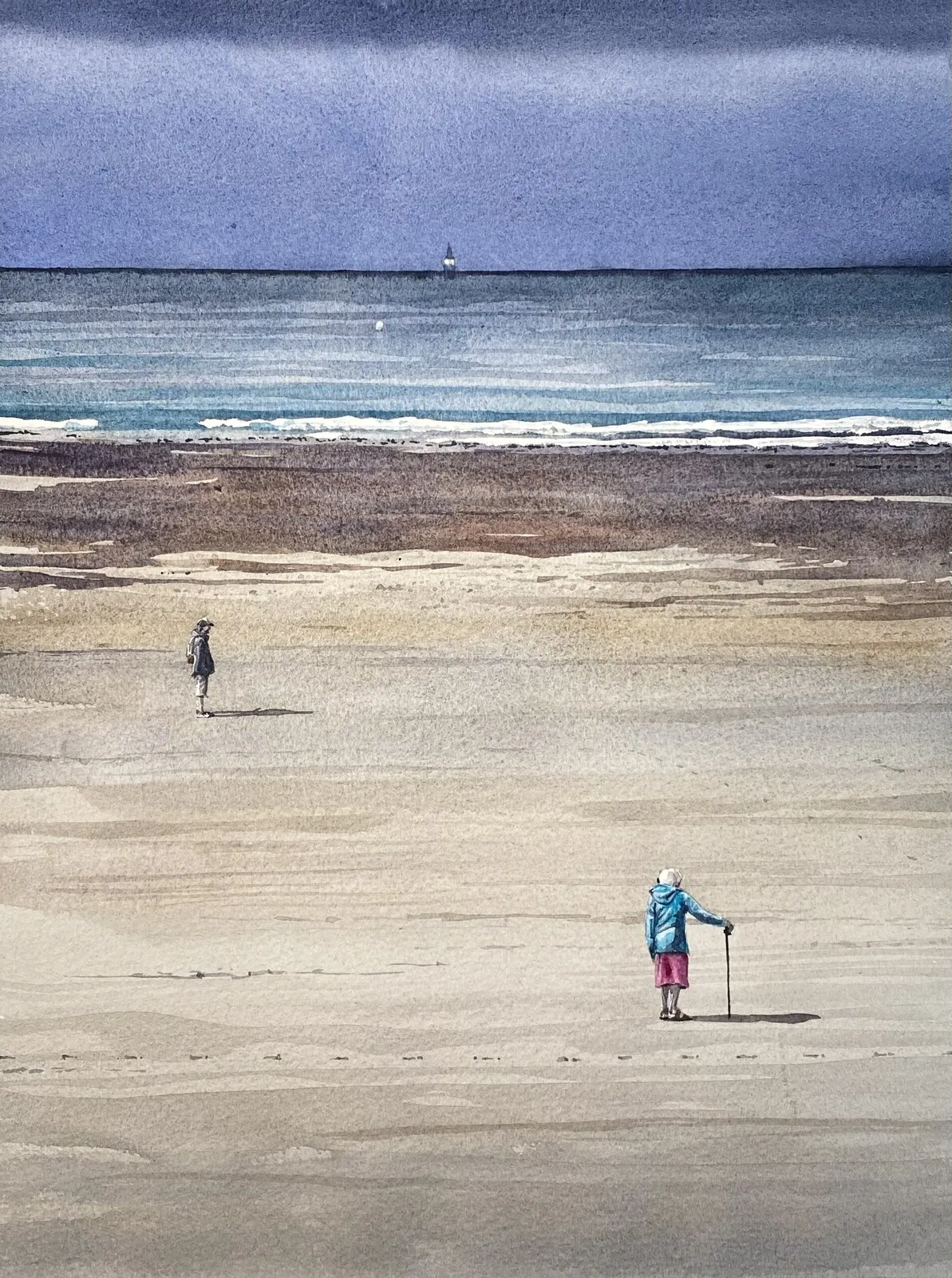 Akvarell Saint-Malo, France av Jesper Hörberg