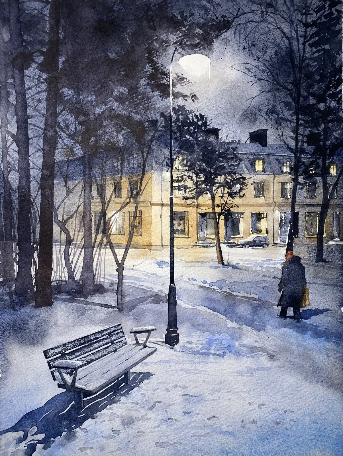 Akvarell Gamla Enskede, Sweden av Jesper Hörberg