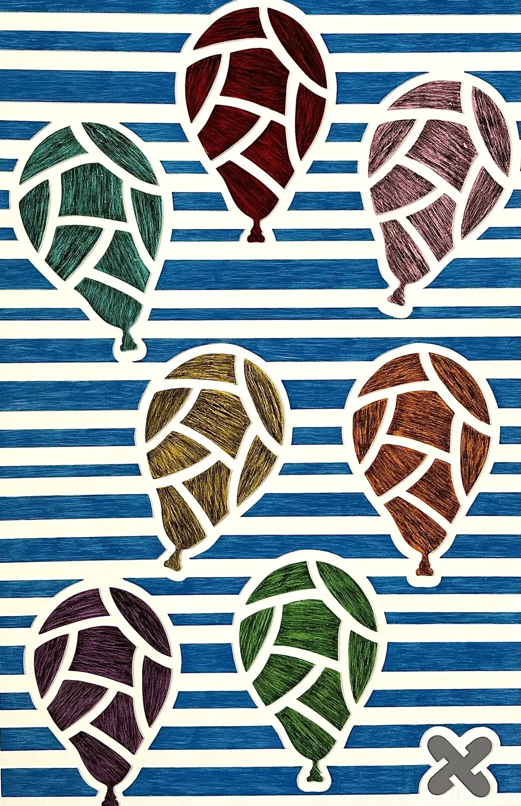 Akrylmålning The Balloon Ride av Lars The Allan