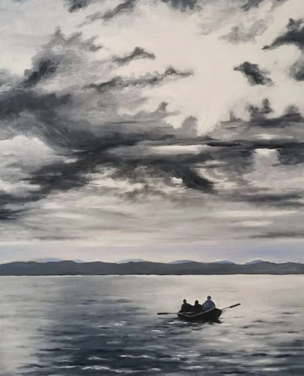 Oljemålning Fisketur av Anna Sundkvist / @veras_akvareller
