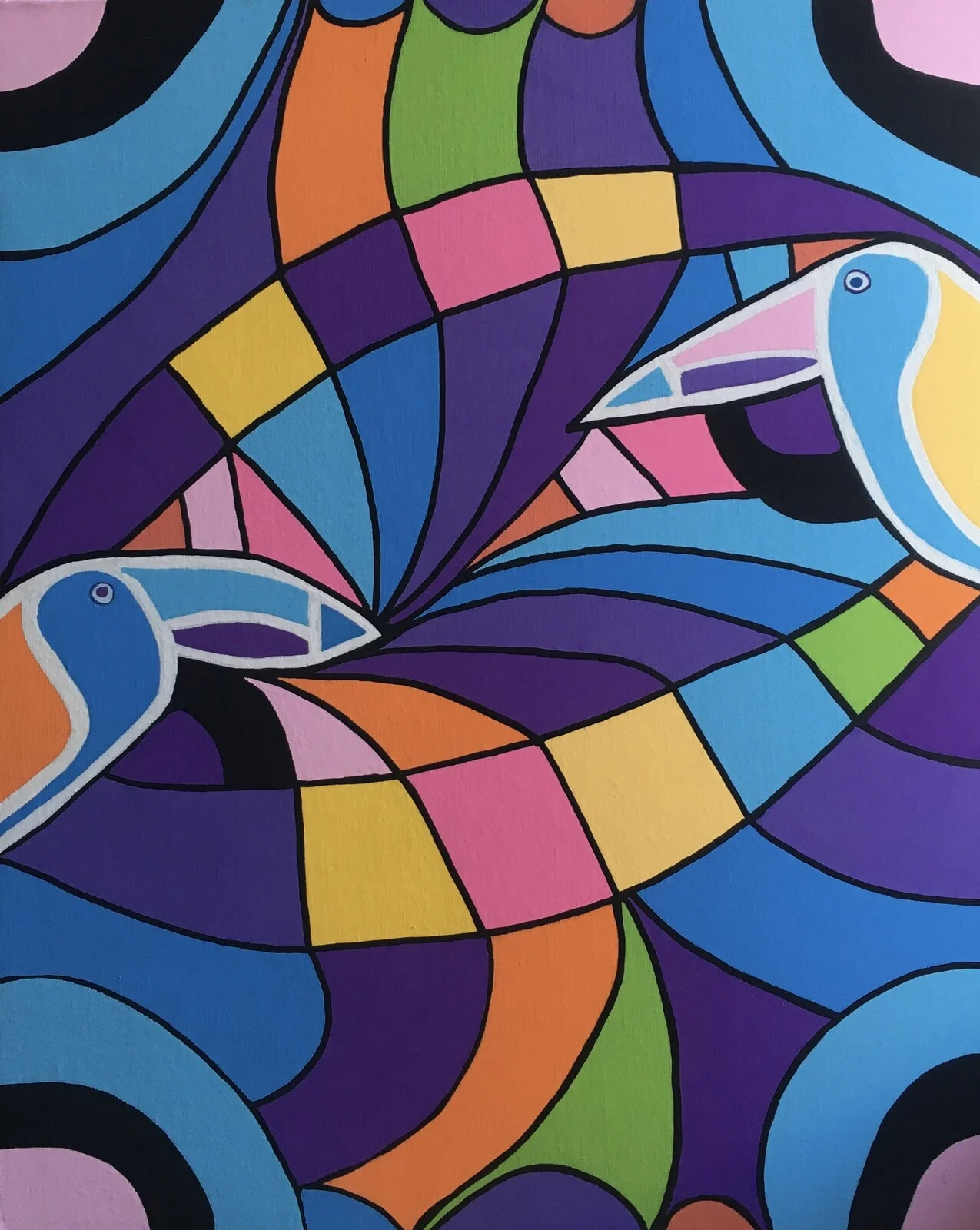 Akrylmålning av Micke Bergert