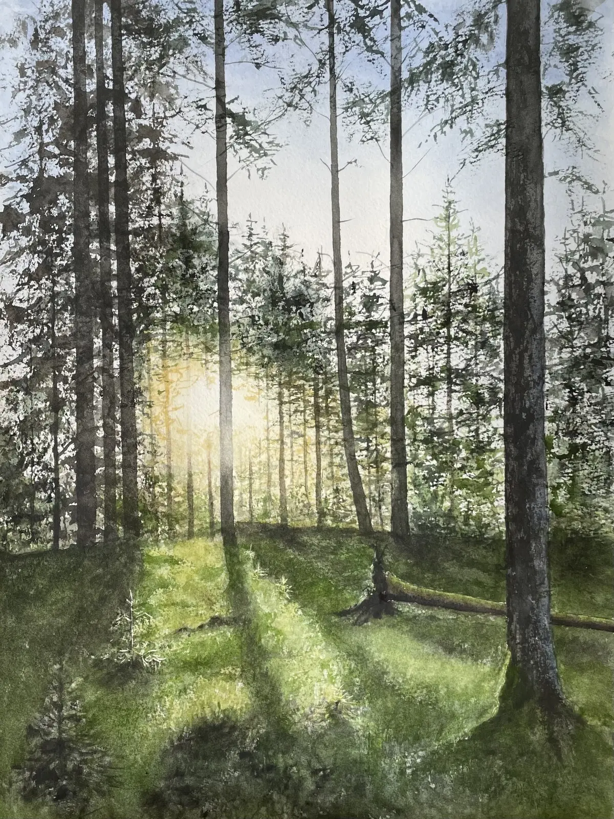 Akvarell Time for change av Jeanette Malmberg