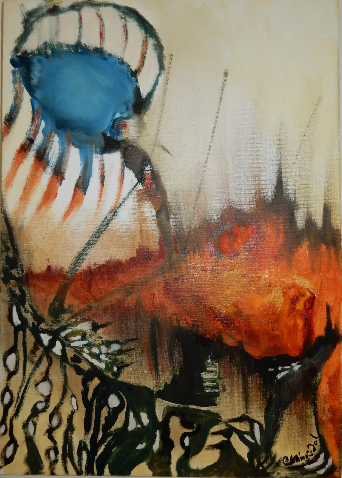 Oljemålning Fantasi av Britt Klingsdal