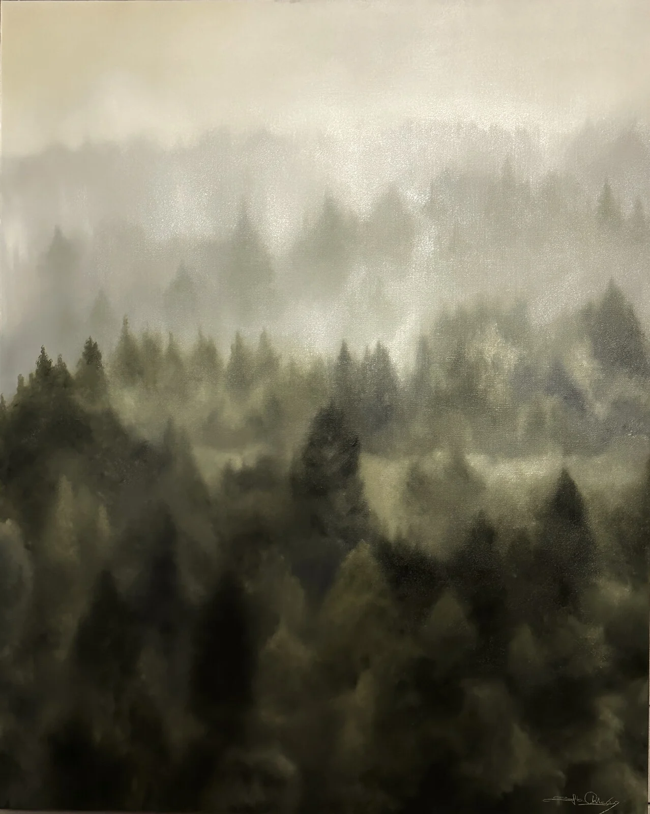 Oljemålning Secret garden av Sofia Ohlsén