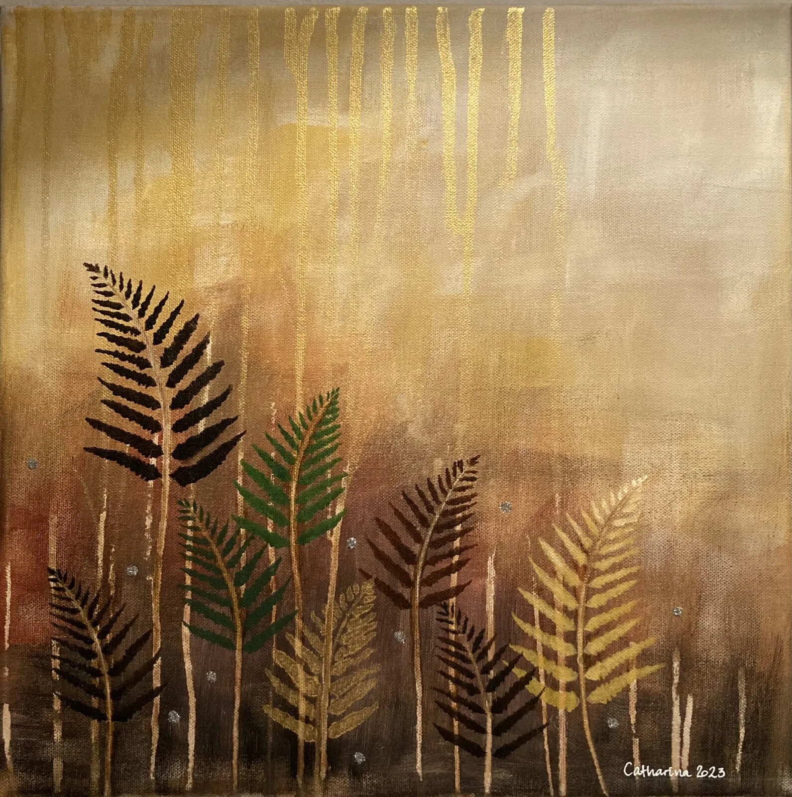 Akrylmålning Den första frosten av Catharina Johansson Söderström