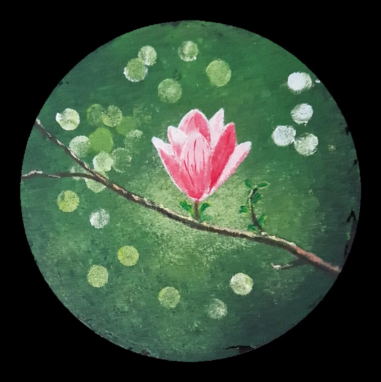 Akrylmålning Magnolia av Pia K. Egeriis