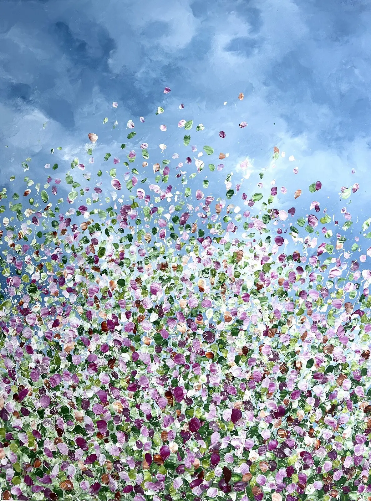 Akrylmålning GARDEN IN BLOOM. av Anna Artistockholm Brandt