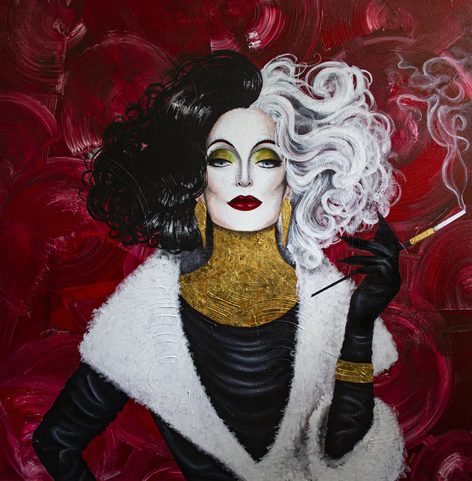 Akrylmålning Cruella DeVil av Pyotir