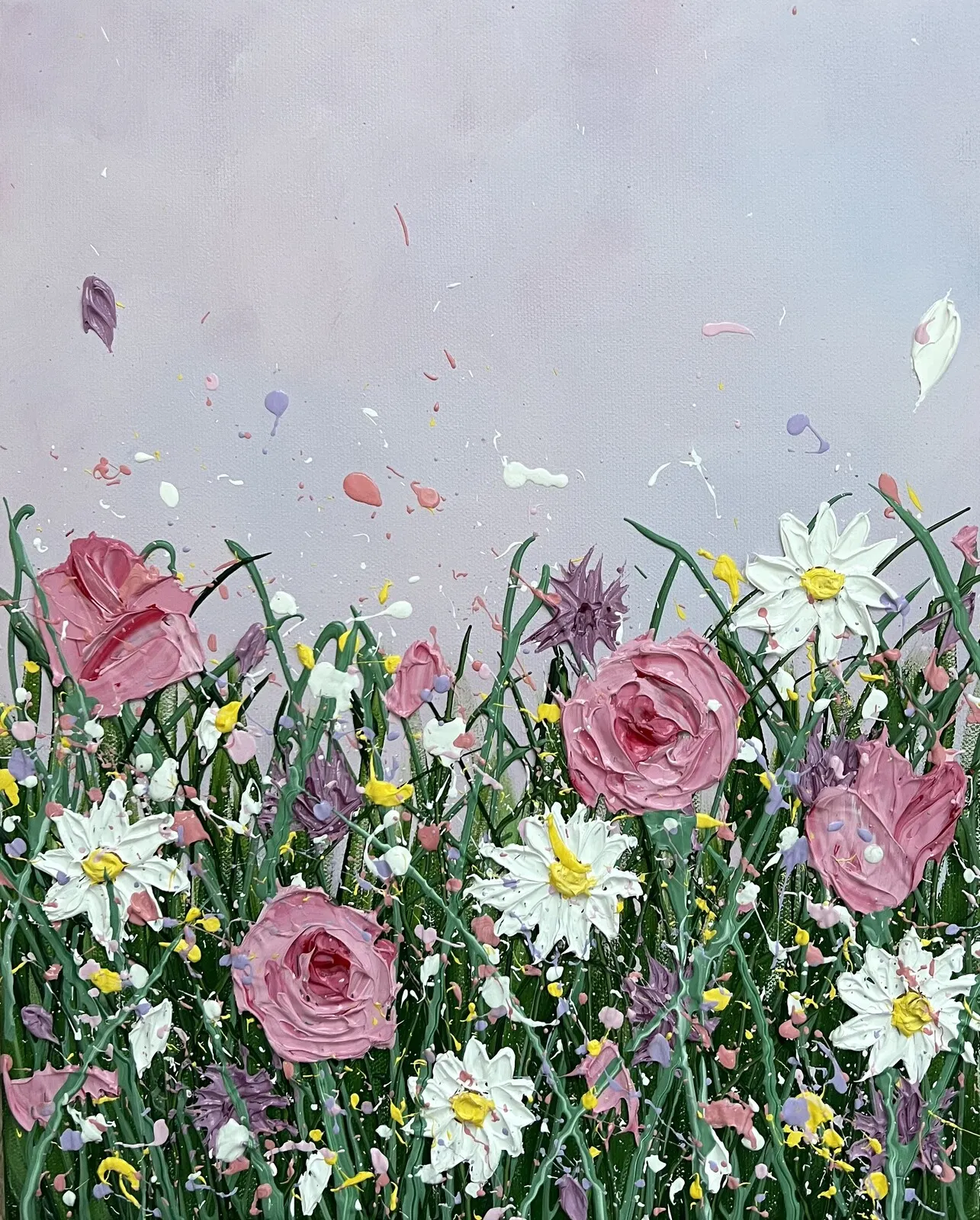 Akrylmålning Untitled av Veronica Fuchs