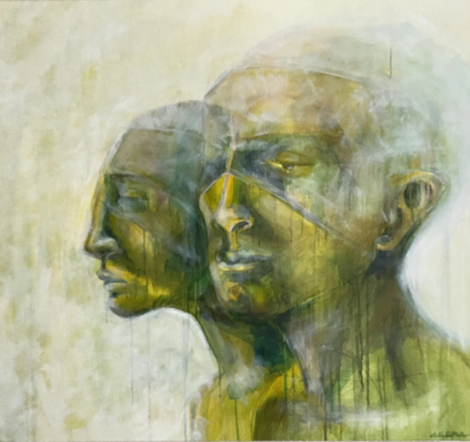Akrylmålning "Soulmates". av Ulrika Muller