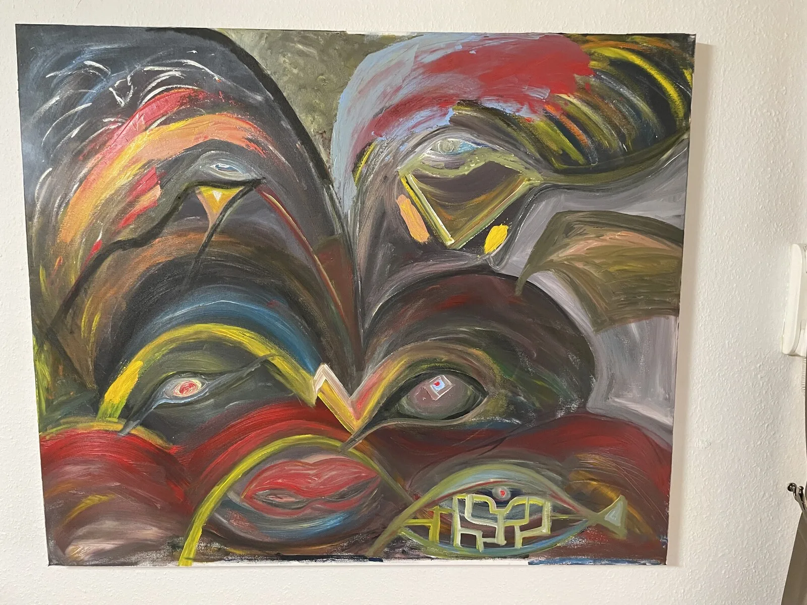 Oljemålning Libis for fire av Monero Schagalie