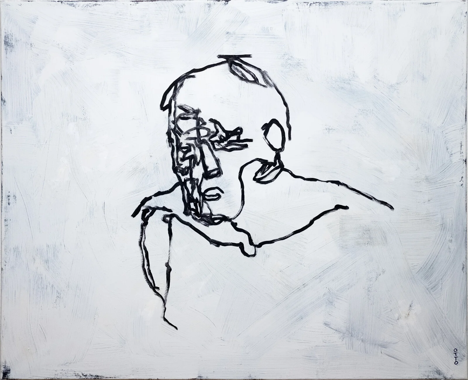 Akrylmålning Kartograf/kartographer av Otto Hargne