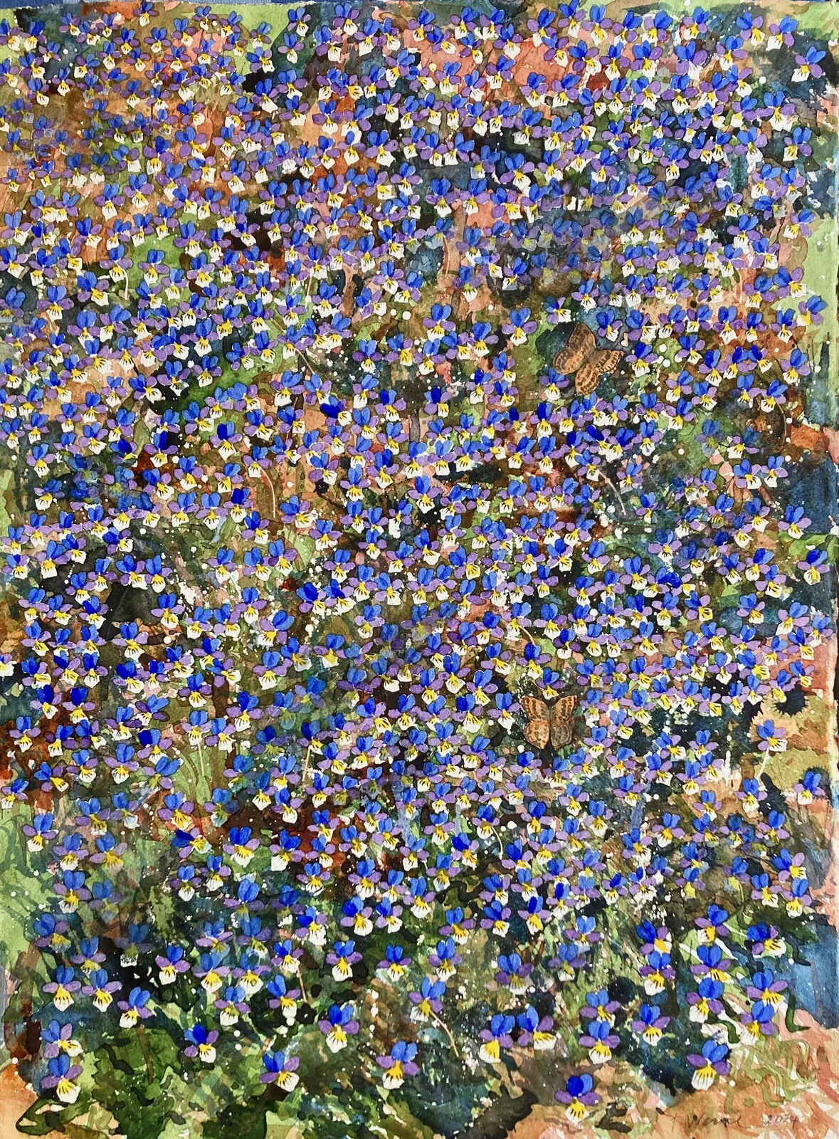 Akvarell Symbios 2 av Tord Wennerblom