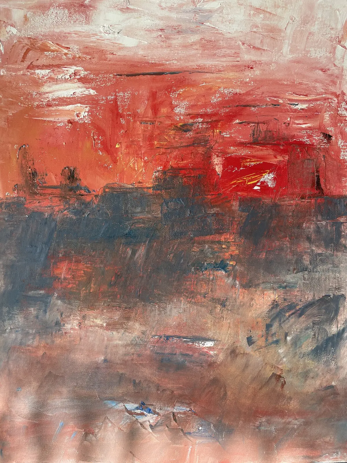 Oljemålning Månskenssonaten av Carina Stejmar