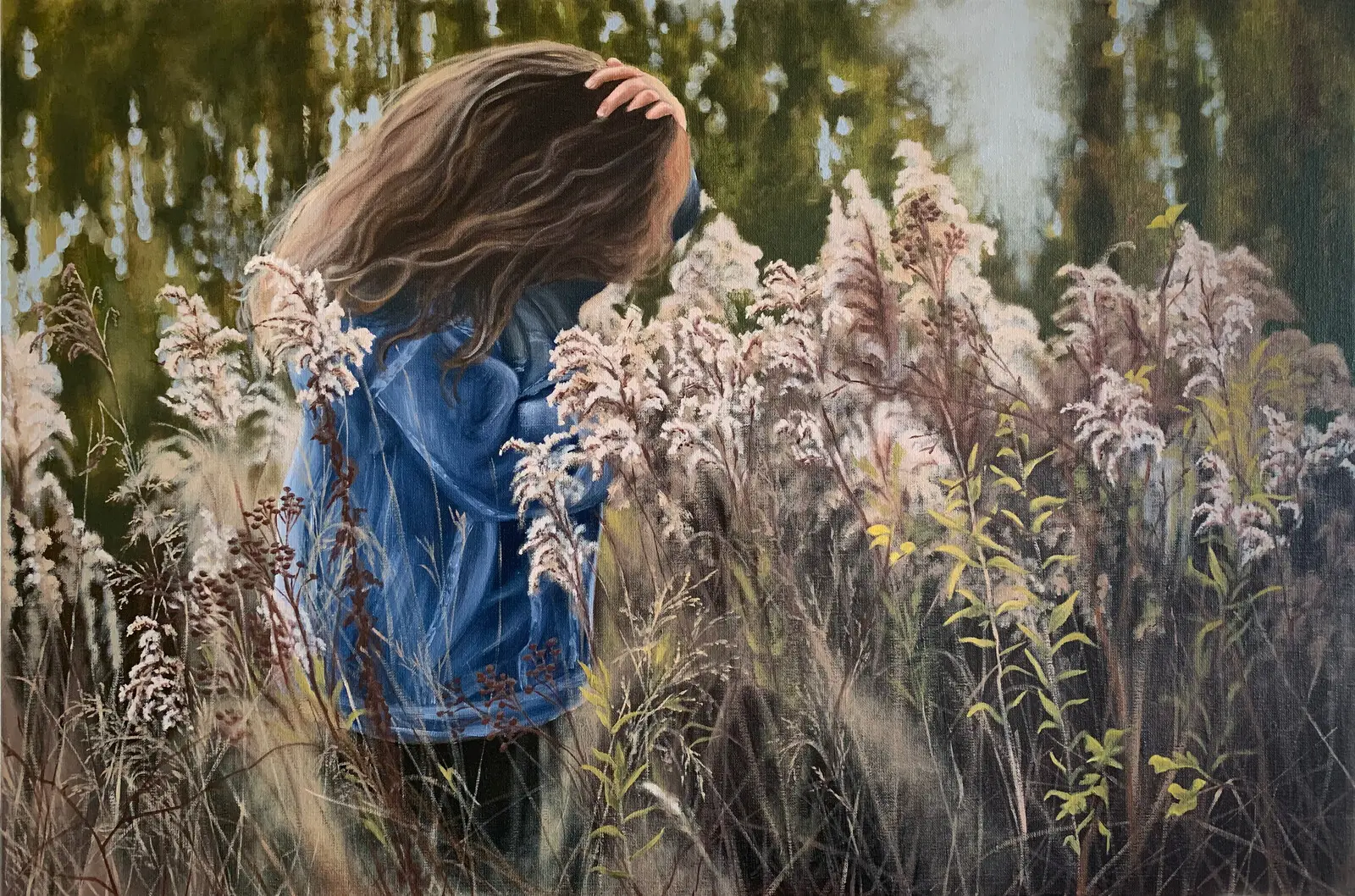 Oljemålning Hymn av Stefanie Svensson