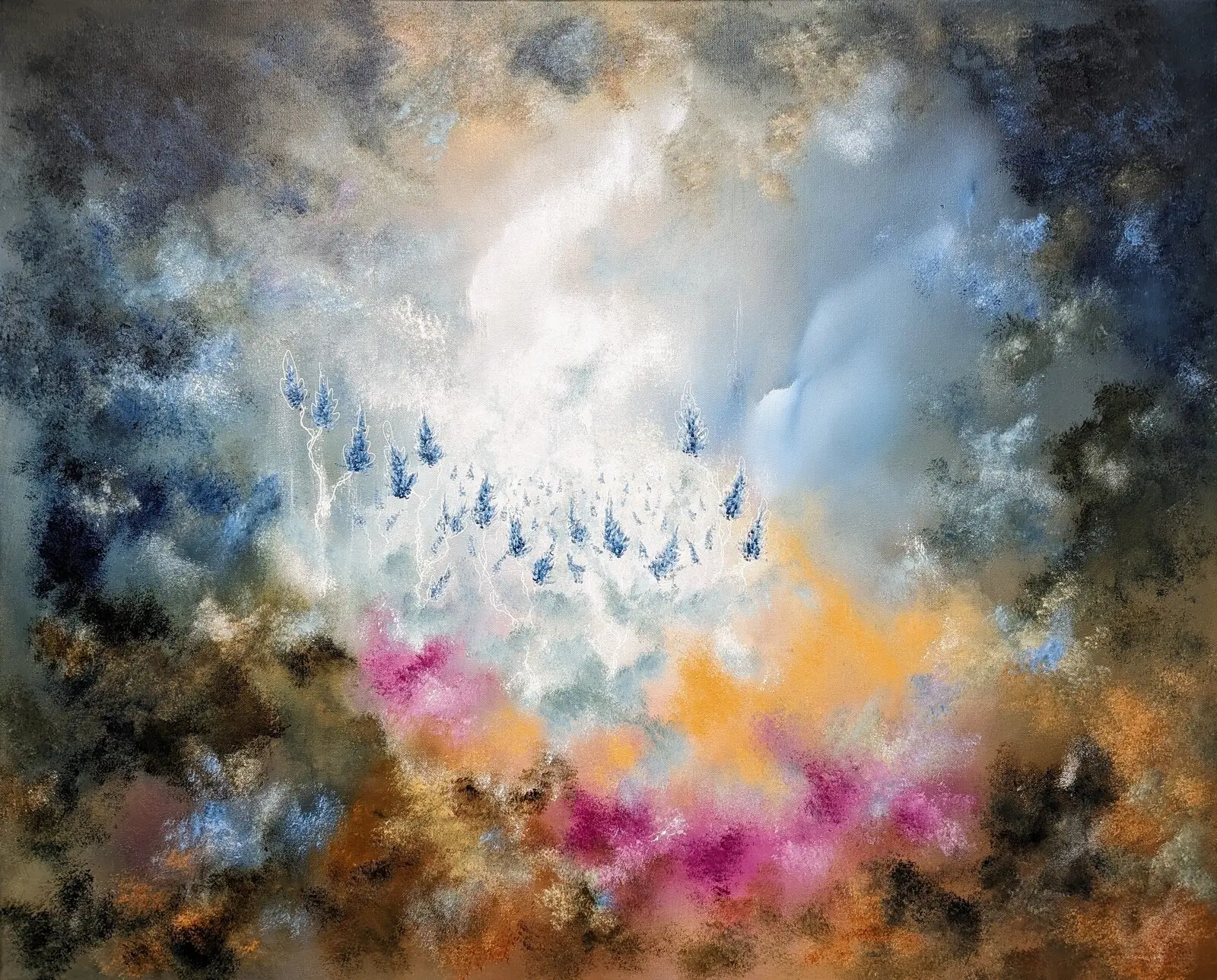 Akrylmålning Air av Tutta Domenstam