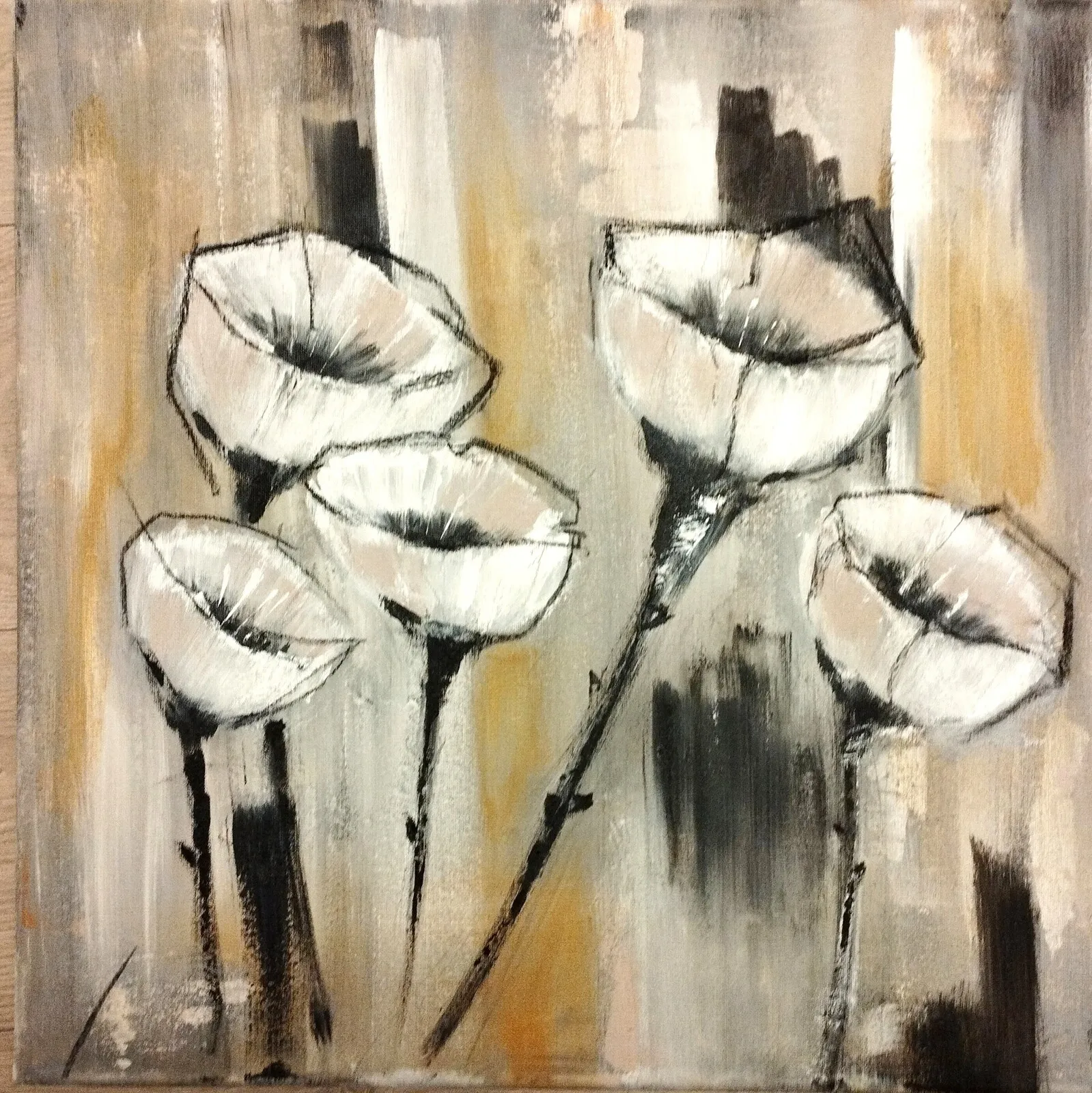 Akrylmålning Urban flower av Erika Vretström