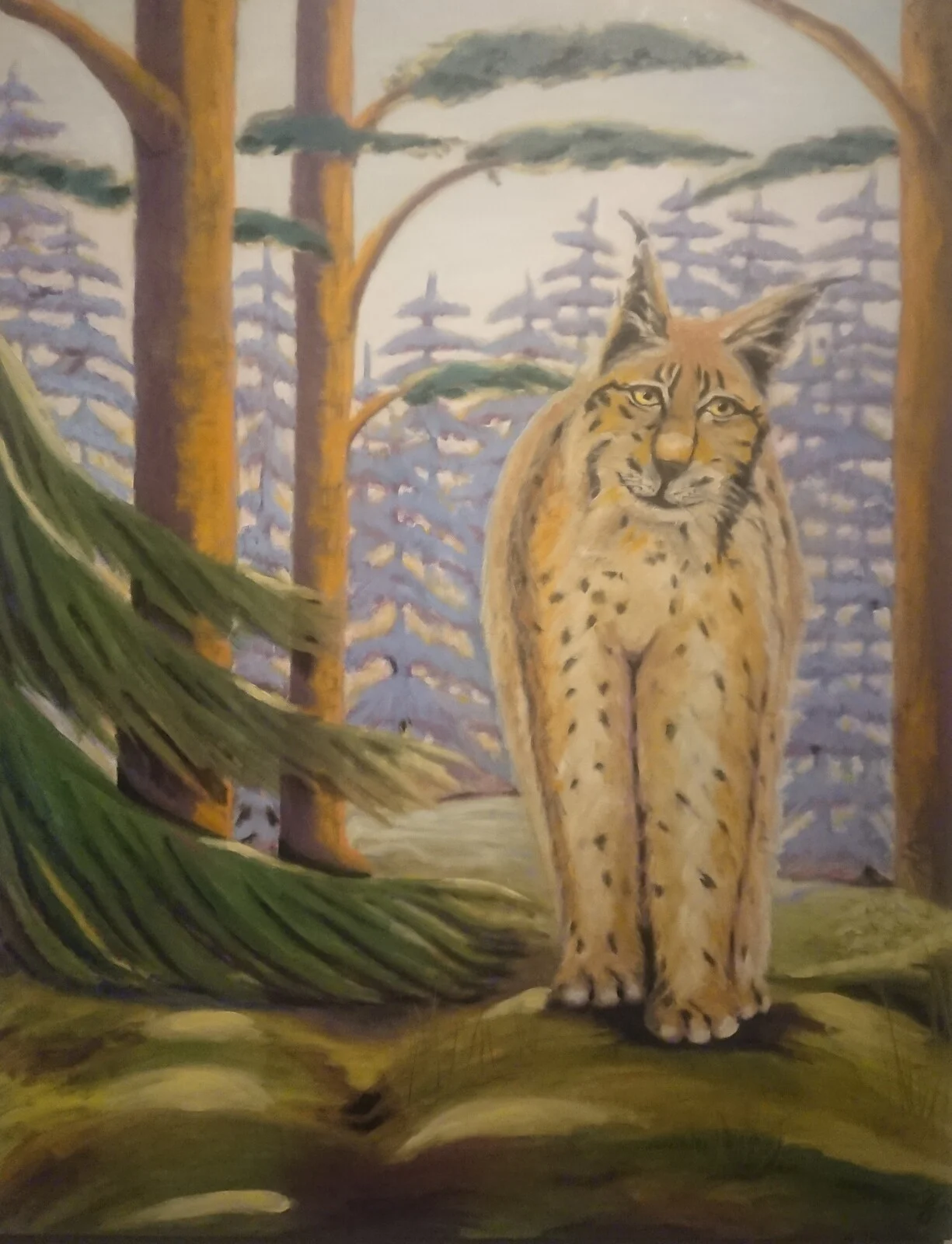 Oljemålning Solstänk på Lostigen av Carina Johansson