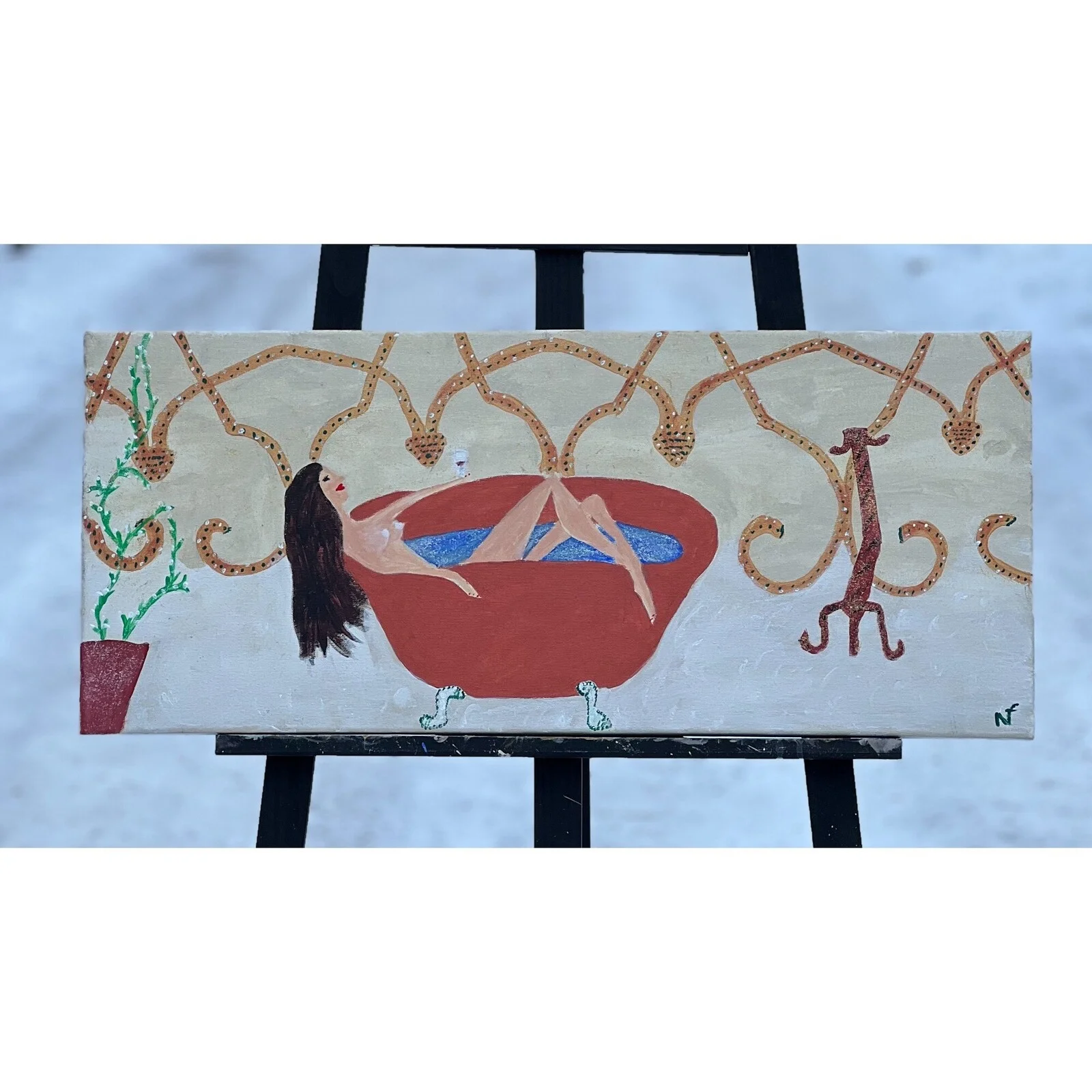 Akrylmålning Dream av Nicole Falcone