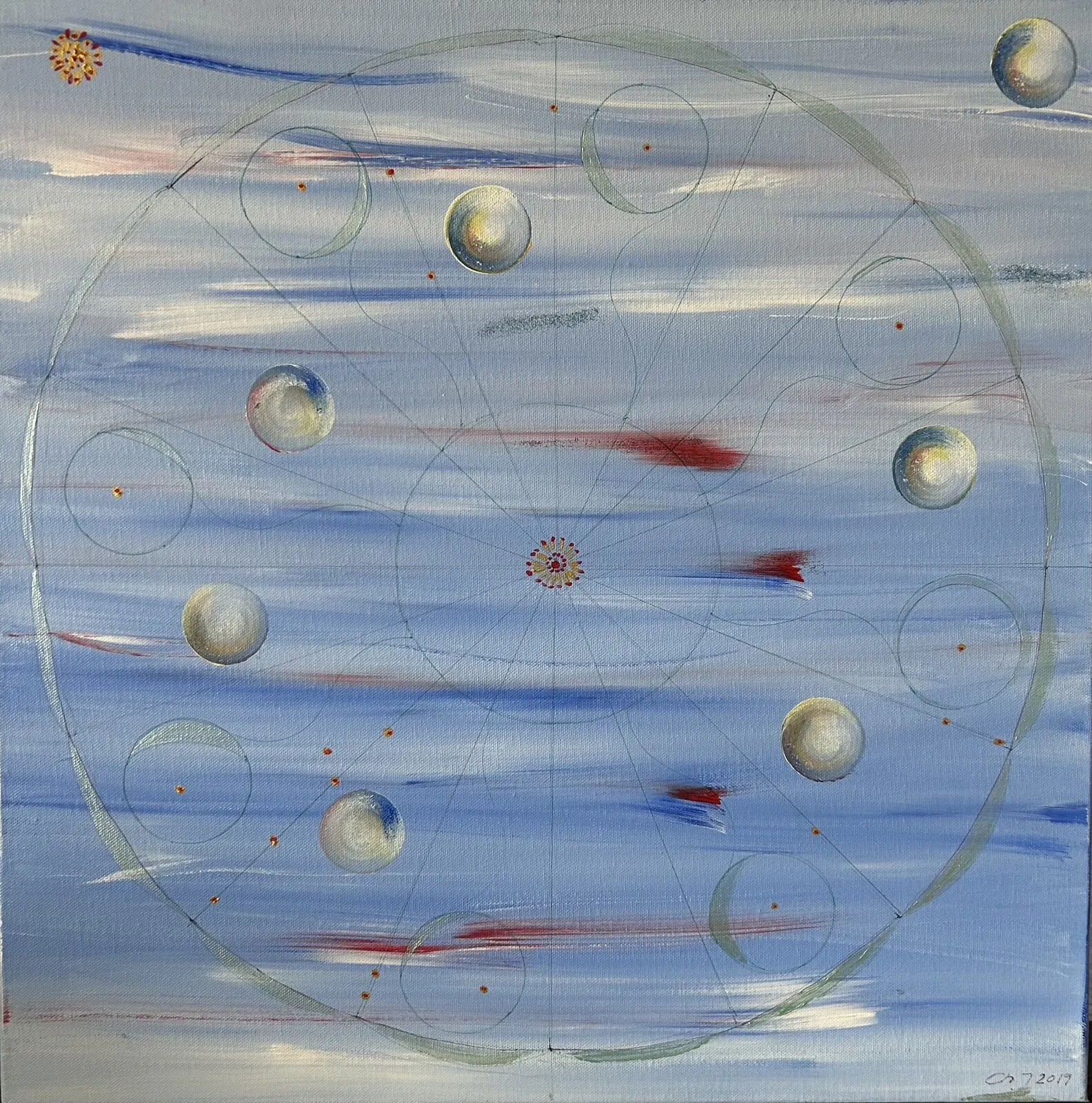 Akrylmålning Bli medveten av Christina Jonsson