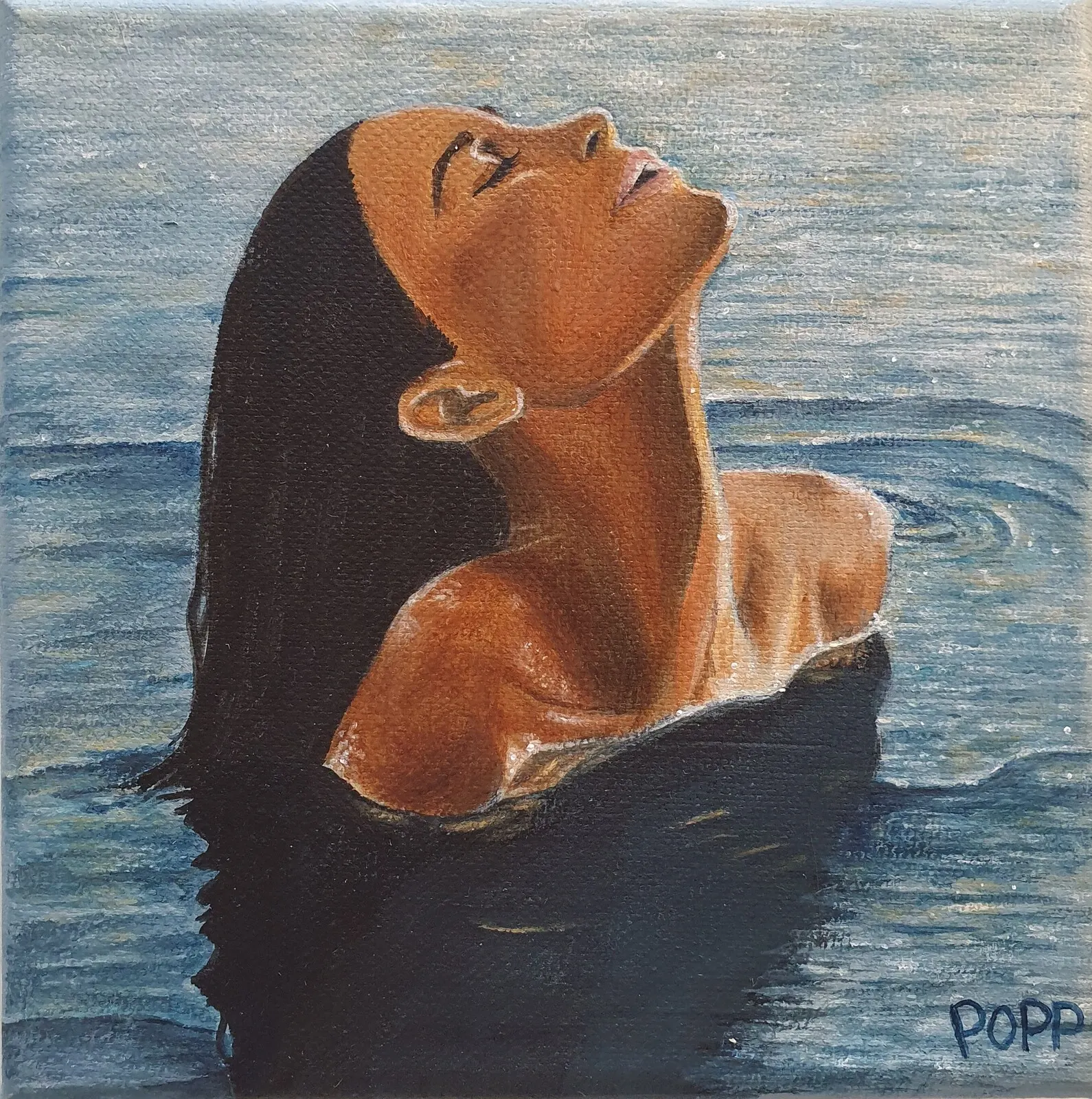 Akrylmålning av Åsa Popp