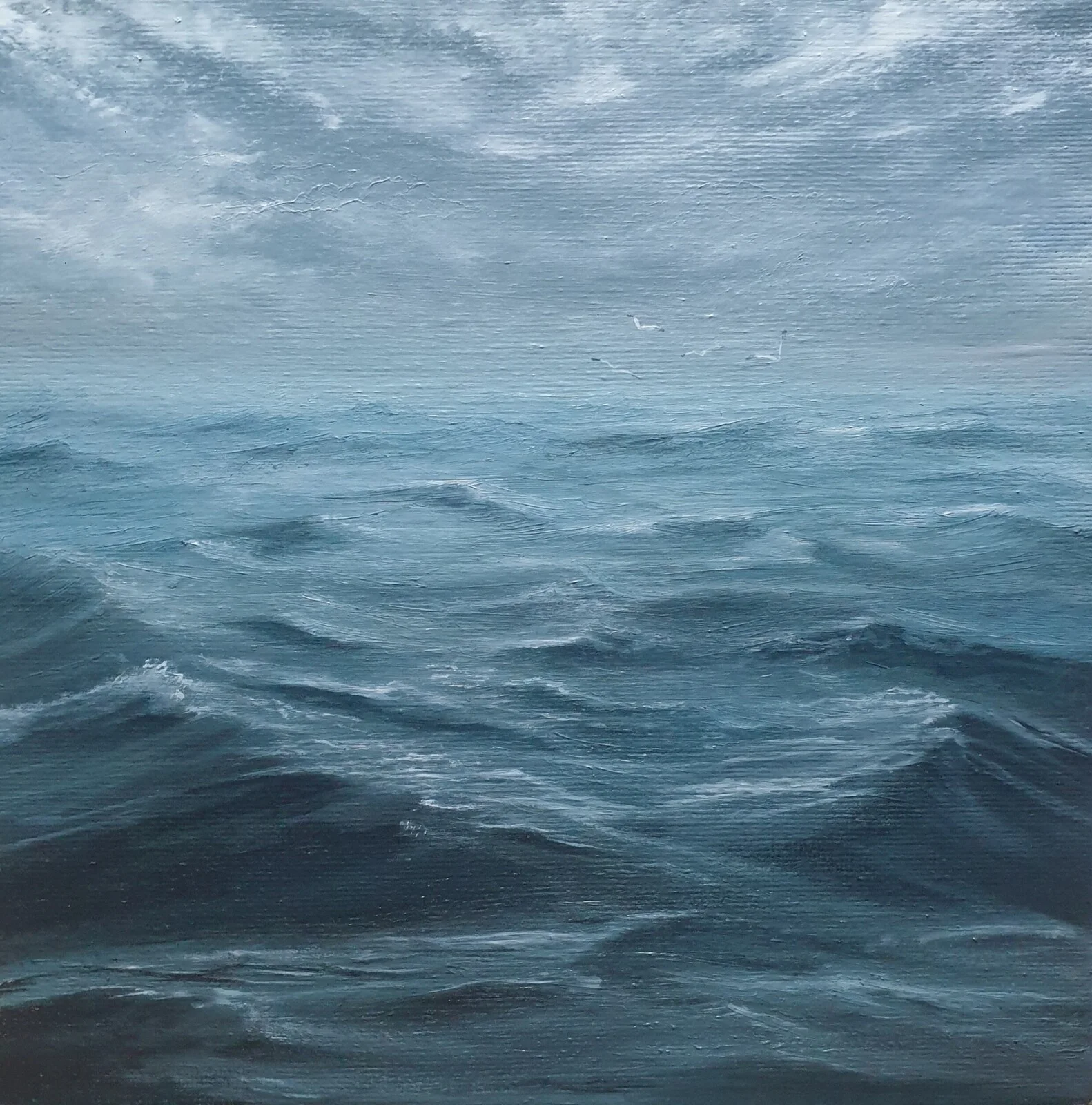 Oljemålning I smygande gryning av Emelie Rosenstrid