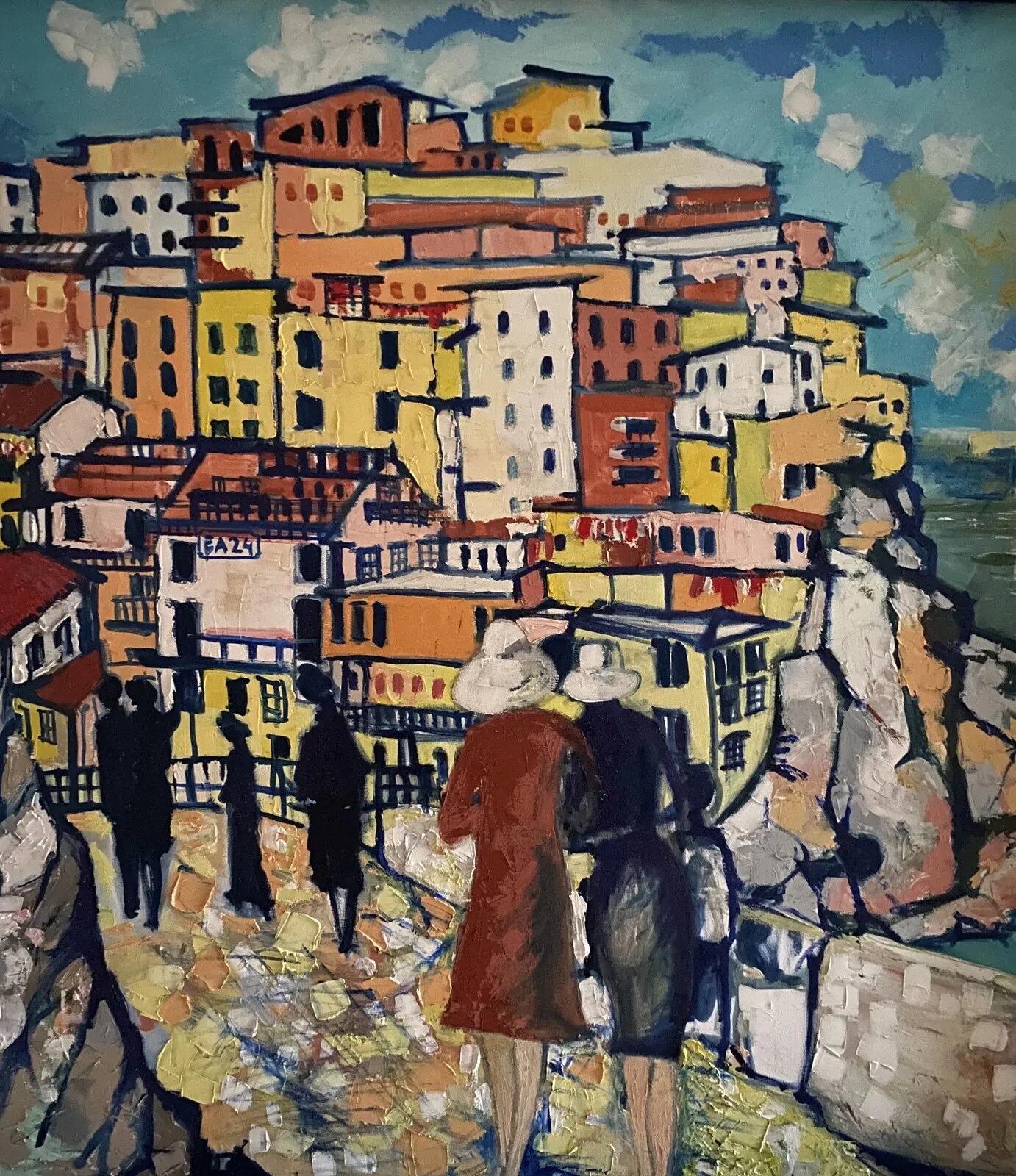 Oljemålning Cinque Terre av Eugen Anghel