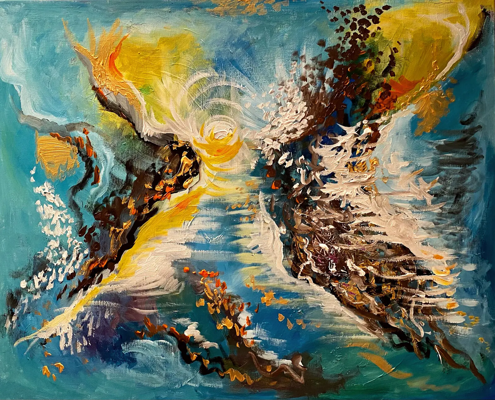 Akrylmålning Utan titel av Juliana Boneva