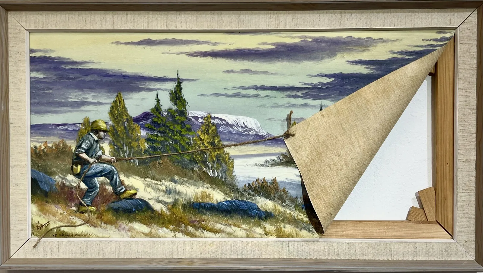 Oljemålning Turning the page (Nu vänder vi blad) av Ola Art