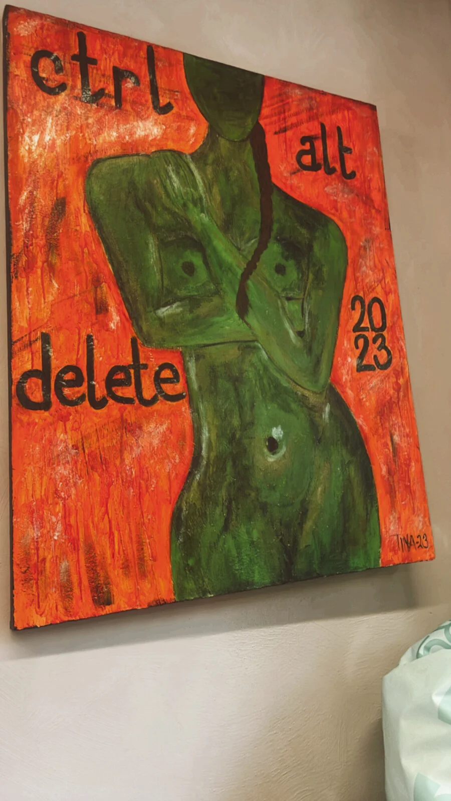 Akrylmålning Omstart av Tina A Lidén