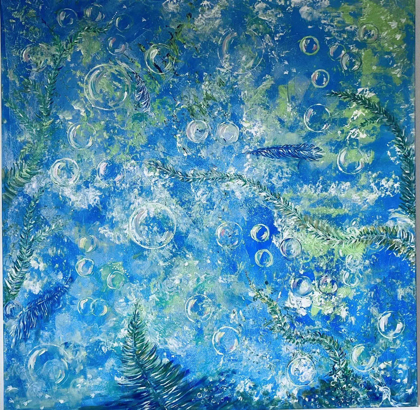 Akrylmålning Under ytan av Annika Julin