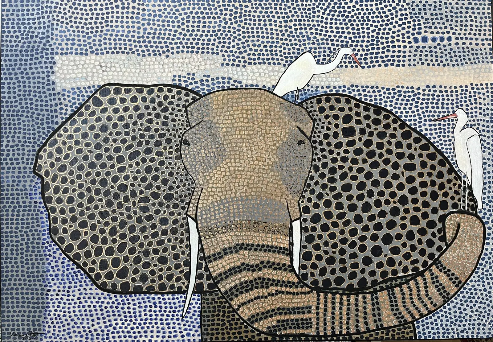 Akrylmålning Joyride in Kilimanjaro av Vivianne Otsa