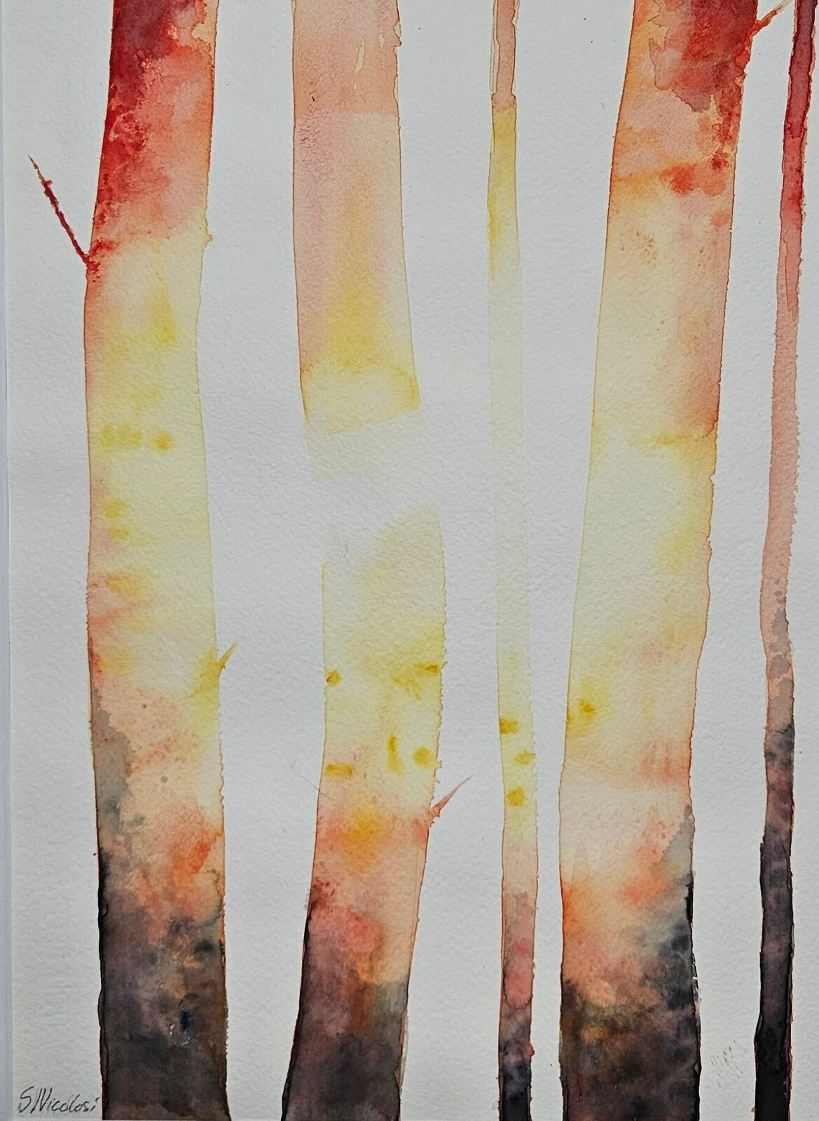 Akvarell Belysta stammar av Susanna Nicolosi