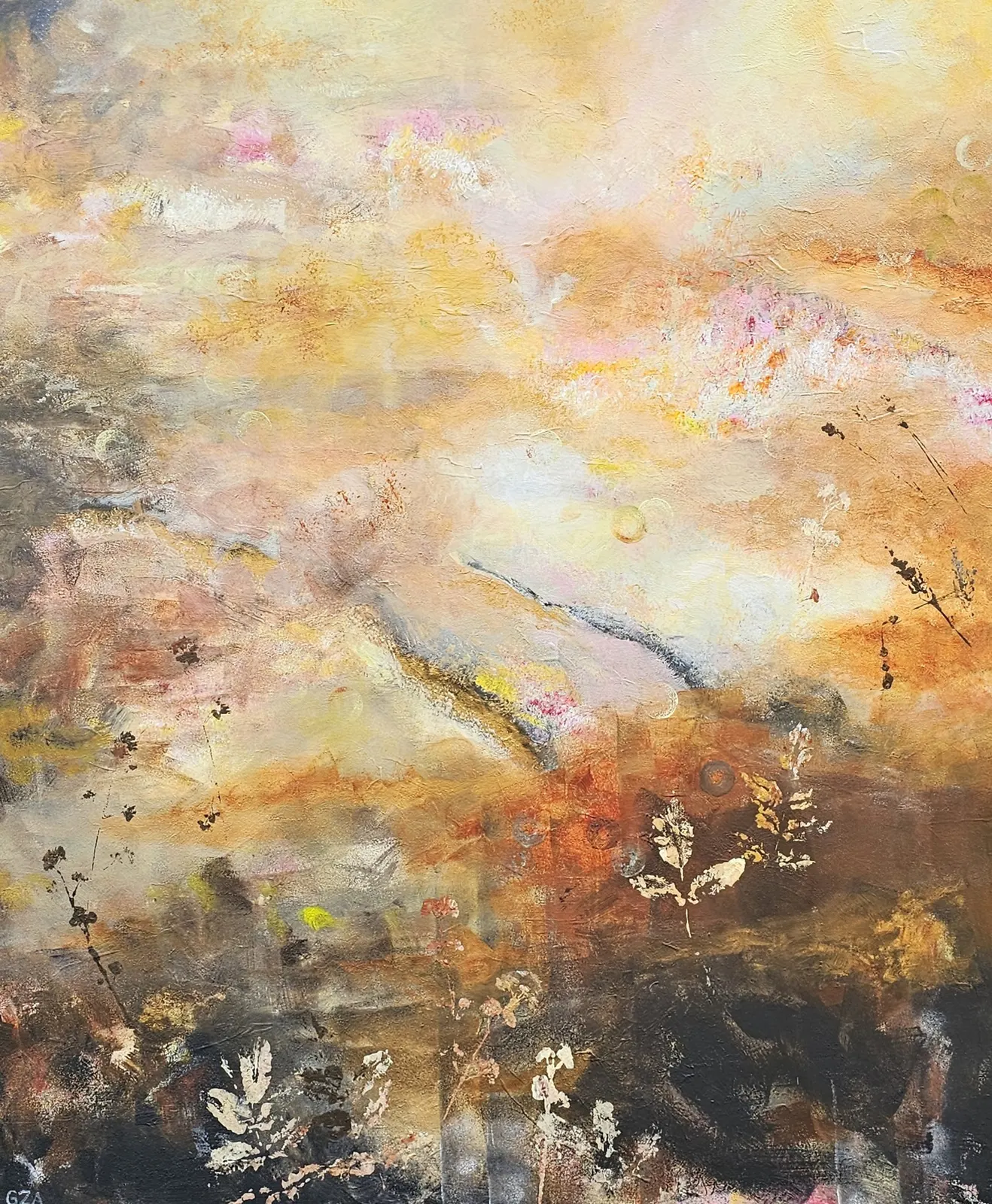 Akrylmålning Muddy Road av Gunilla Zaar Akne