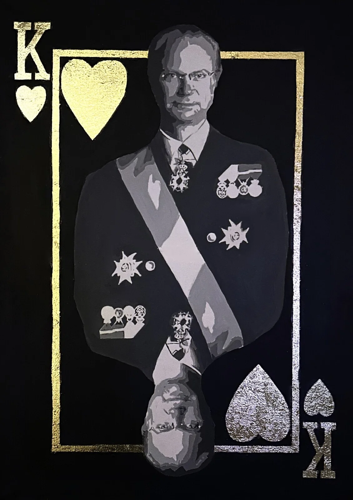 Akrylmålning King of sweden av Tindra Ädel