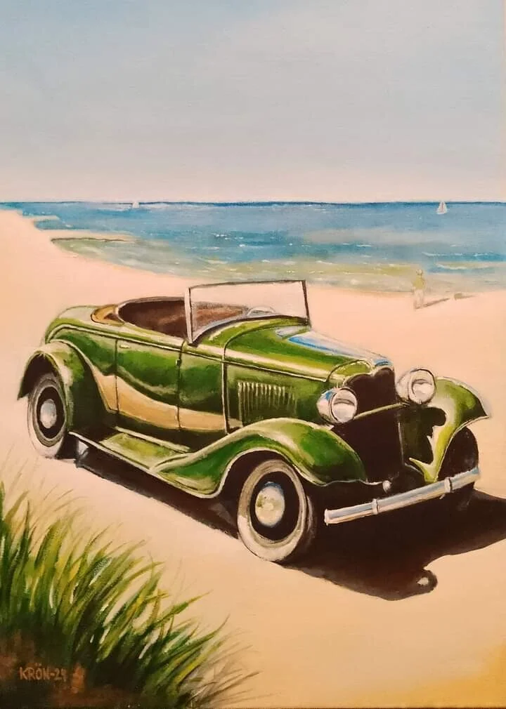 Akrylmålning Strandhäng av Daniel Krön