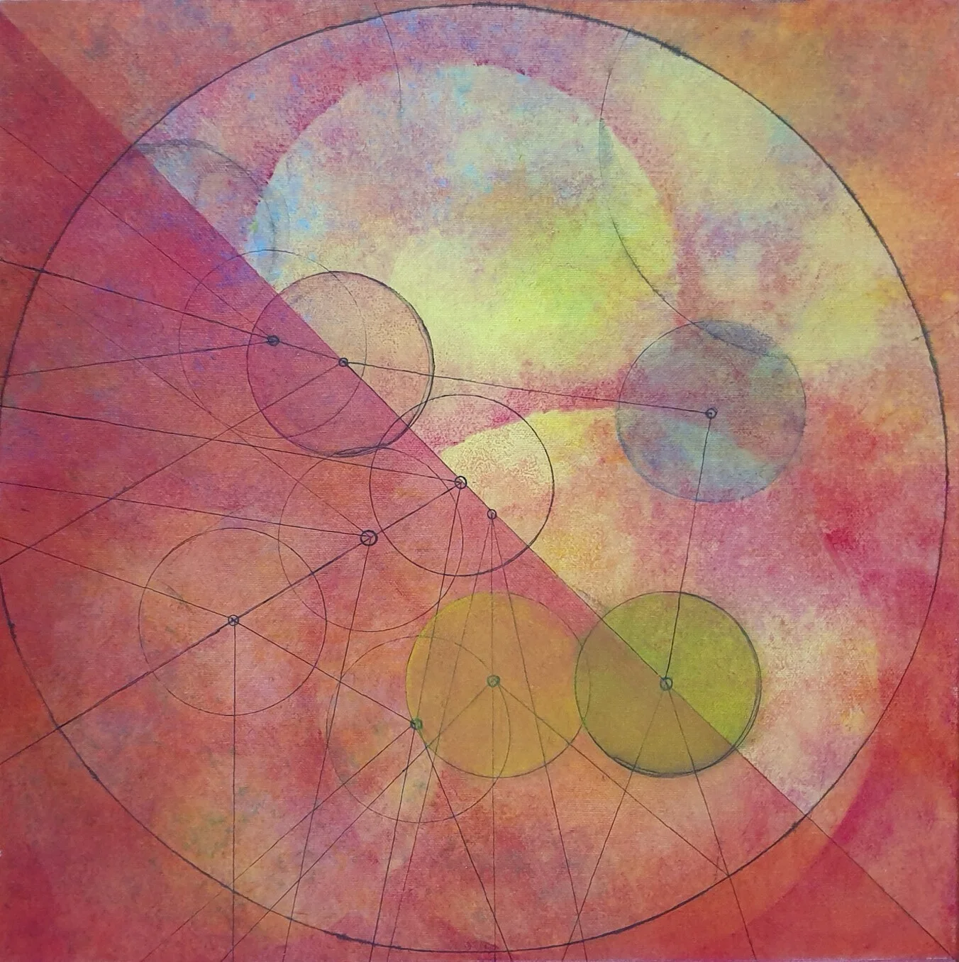 Akrylmålning Nya vägar av Mikaela Svensson