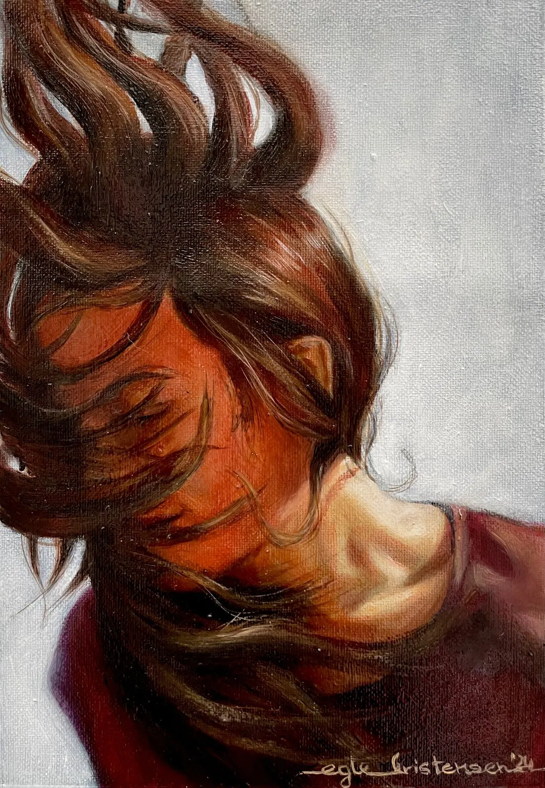 Oljemålning Wind - vind av Egle Kristensen