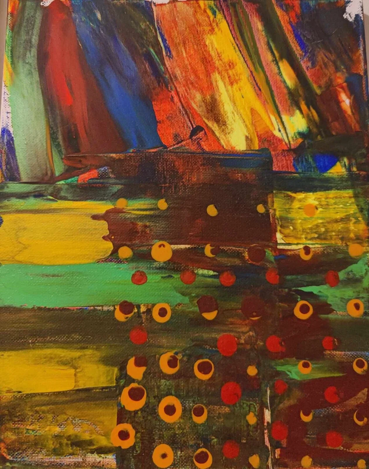Akrylmålning Burst of Color av Cecilia Torén