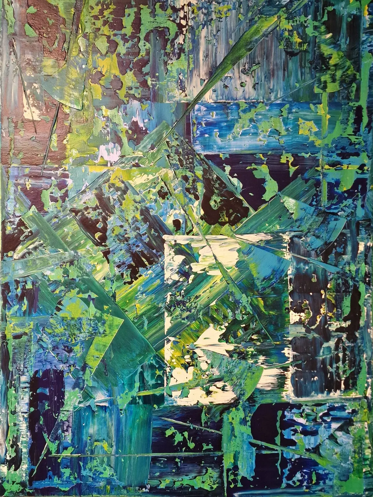 Akrylmålning Greenful av Evamari Andersson