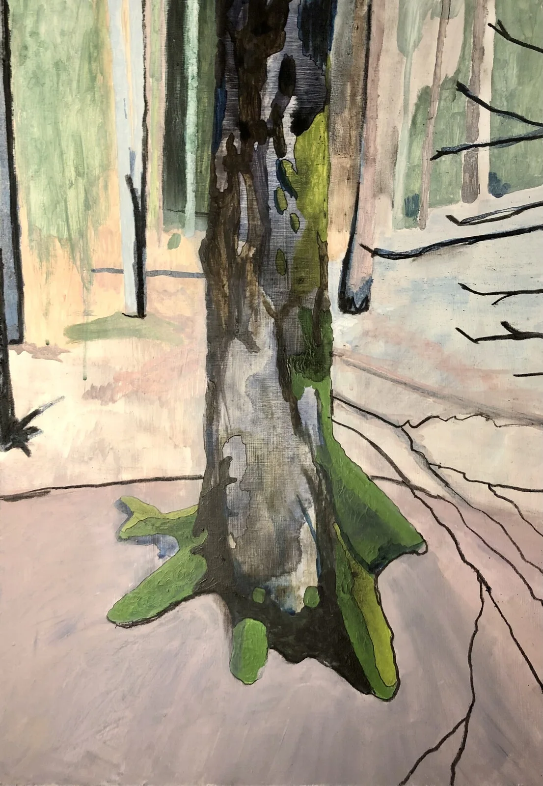 Akrylmålning Skogens djungel av Matilda Nordin