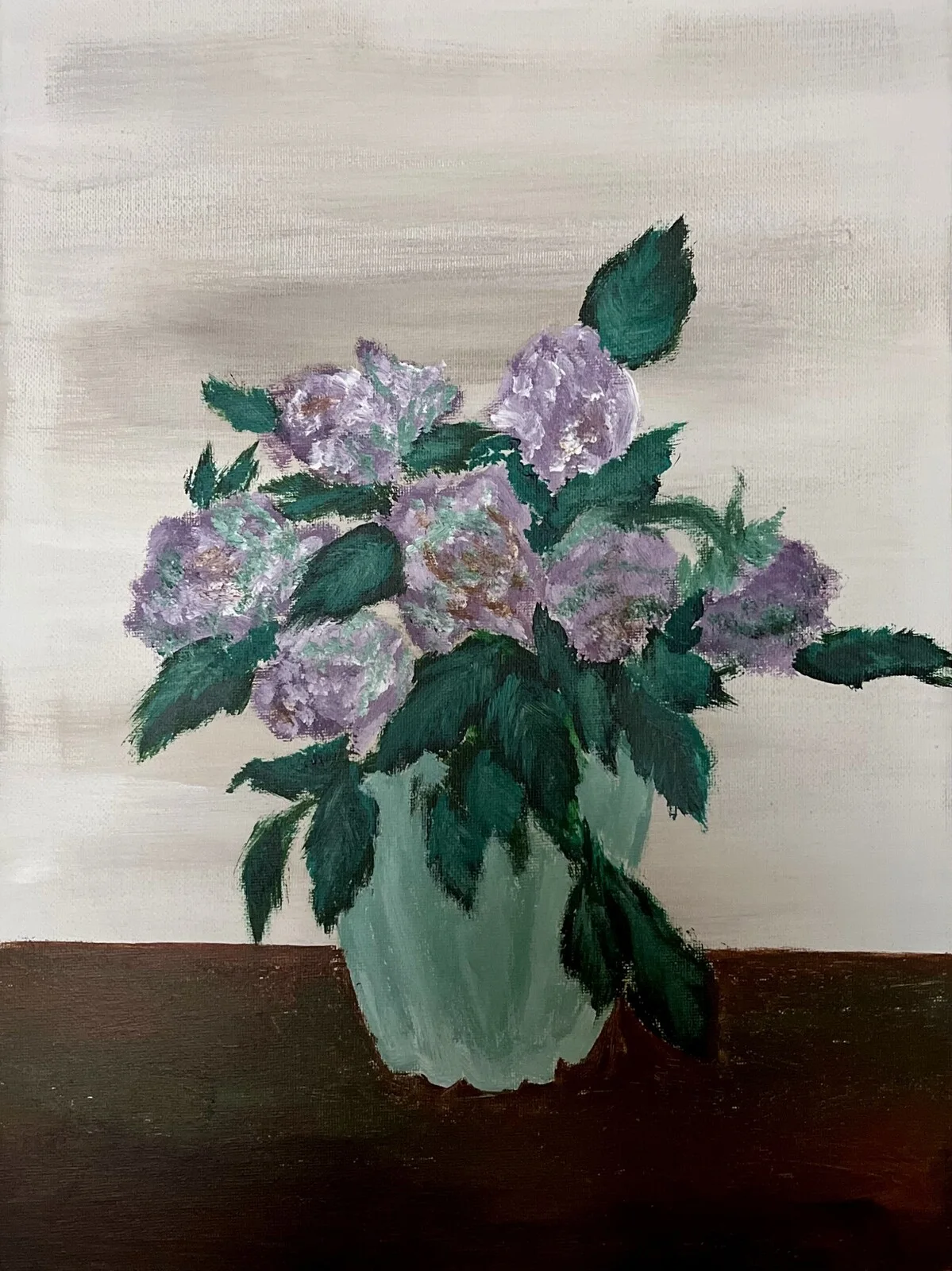 Akrylmålning Violet Roses av Ramina Khassanova