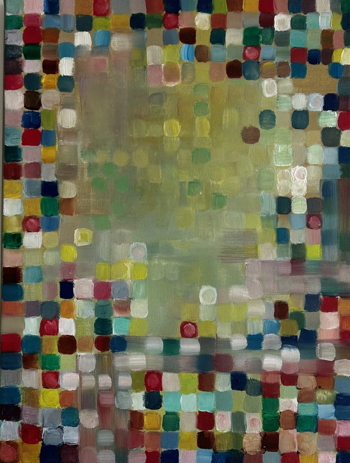 Oljemålning Mosaik II av Maja Sundström
