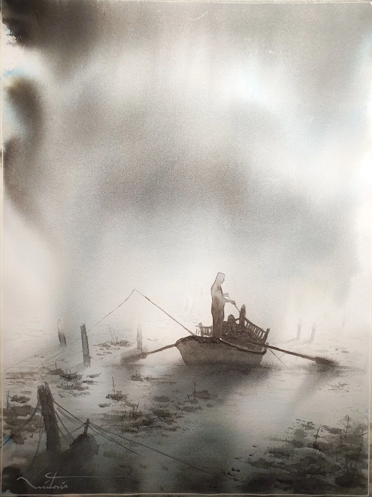 Akvarell av Joakim Wictorin