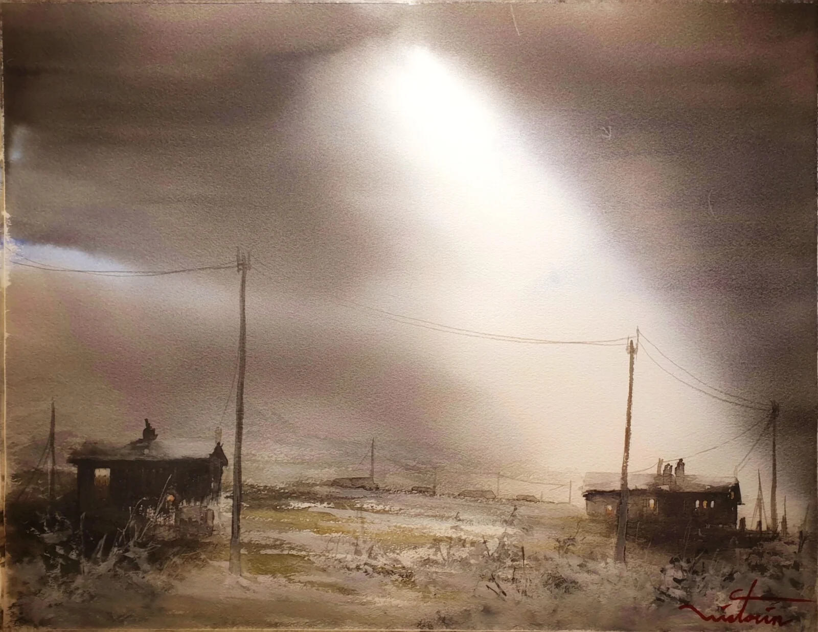 Akvarell av Joakim Wictorin