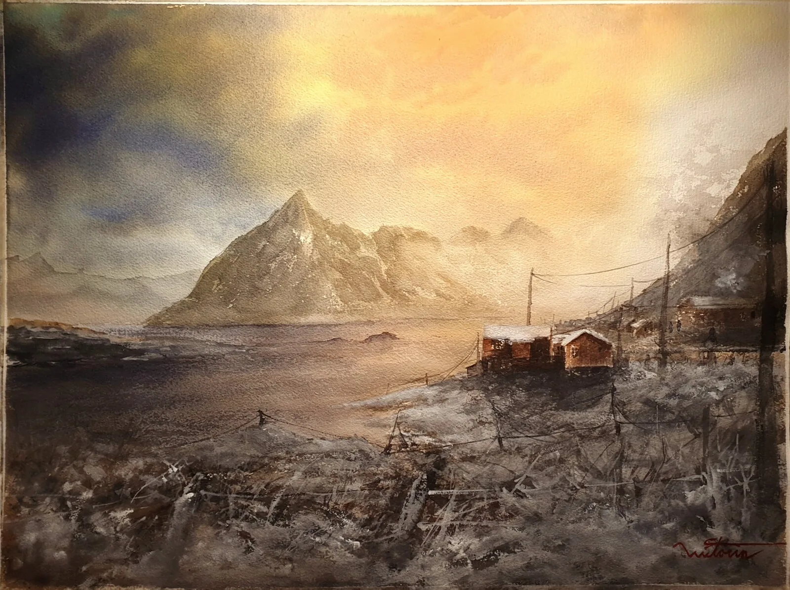 Akvarell av Joakim Wictorin